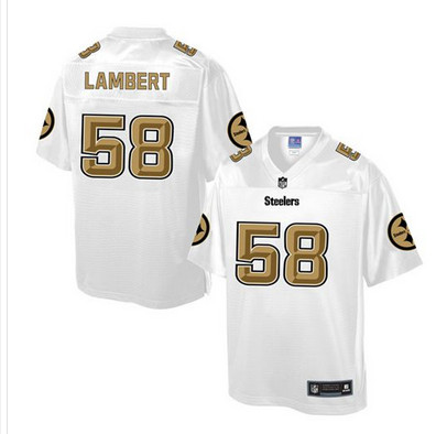 Nike Steelers #58 Jack Lambert White Men's NFL Pro Line Fashion Game Jersey
