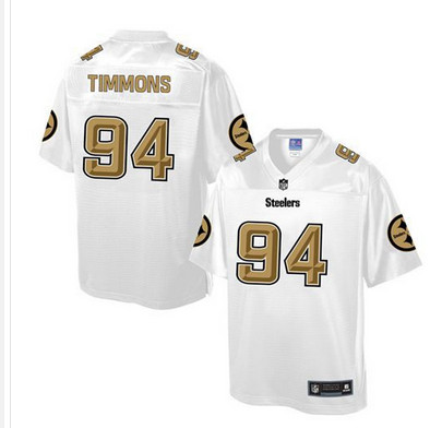 Nike Steelers #94 Lawrence Timmons White Men's NFL Pro Line Fashion Game Jersey