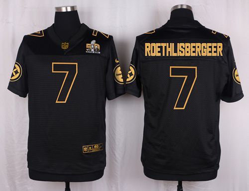 Nike Steelers #7 Ben Roethlisberger Black Men's Stitched NFL Elite Pro Line Gold Collection Jersey Nike Steelers #7 Ben Roethlisberger Black Men's Stitched NFL Elite Pro Line Gold Collection Jersey
