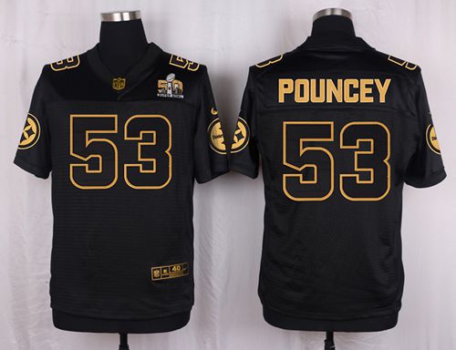 Nike Steelers #53 Maurkice Pouncey Black Men's Stitched NFL Elite Pro Line Gold Collection Jersey Nike Steelers #53 Maurkice Pouncey Black Men's Stitched NFL Elite Pro Line Gold Collection Jersey