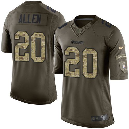 Nike Steelers #20 Will Allen Green Men's Stitched NFL Limited Salute to Service Jersey Nike Steelers #20 Will Allen Green Men's Stitched NFL Limited Salute to Service Jersey