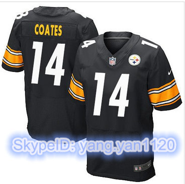 Nike Pittsburgh Steelers #14 Sammie Coates Black Team Color Men's Stitched NFL Elite Jersey