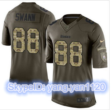 Nike Pittsburgh Steelers #88 Lynn Swann Green Men's Stitched NFL Limited Salute to Service Jersey