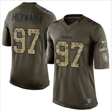 Nike Pittsburgh Steelers #97 Cameron Heyward Green Men's Stitched NFL Limited Salute to Service Jersey