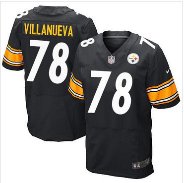 Nike Pittsburgh Steelers #78 Alejandro Villanueva Black Team Color Men's Stitched NFL Elite Jersey Nike Pittsburgh Steelers #78 Alejandro Villanueva Black Team Color Men's Stitched NFL Elite Jersey