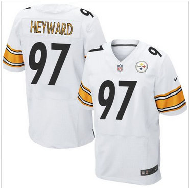 Nike Pittsburgh Steelers #97 Cameron Heyward White Men's Stitched NFL Elite Jersey