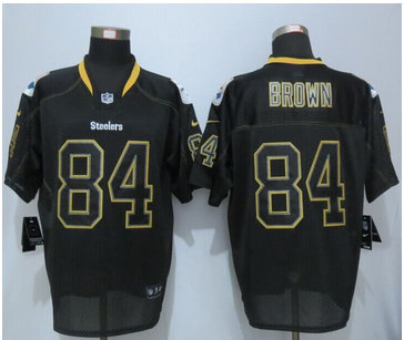 New Pittsburgh Steelers #84 Antonio Brown Lights Out Black Elite Jerseys