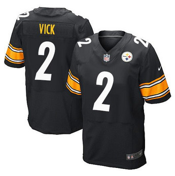 New Pittsburgh Steelers #2 Michael Vick Black Team Color NFL Elite Jersey New Pittsburgh Steelers #2 Michael Vick Black Team Color NFL Elite Jersey
