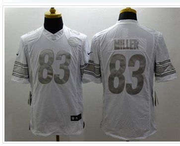 NEW Pittsburgh Steelers #83 Heath Miller White Stitched NFL Limited Platinum Jersey NEW Pittsburgh Steelers #83 Heath Miller White Stitched NFL Limited Platinum Jersey