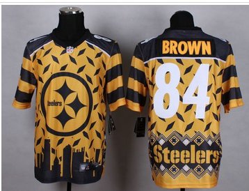 NEW Pittsburgh Steelers #84 Antonio Brown Gold NFL Elite Noble Fashion Jersey NEW Pittsburgh Steelers #84 Antonio Brown Gold NFL Elite Noble Fashion Jersey