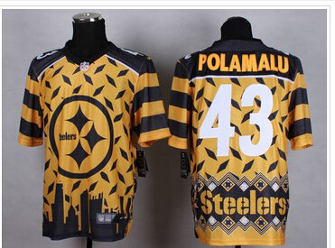 NEW Pittsburgh Steelers #43 Troy Polamalu Gold NFL Elite Noble Fashion Jersey