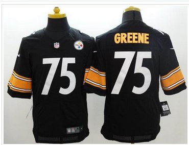 NEW Pittsburgh Steelers #75 Joe Greene Black Team Color NFL Elite Jersey