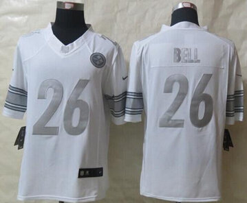 NEW Pittsburgh Steelers #26 Le'Veon Bell White NFL Limited Platinum Jersey NEW Pittsburgh Steelers #26 Le'Veon Bell White NFL Limited Platinum Jersey