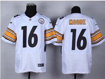 NEW Pittsburgh Steelers #16 Lance Moore White NFL Elite Jersey