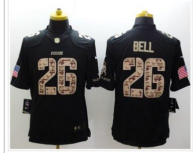 New Pittsburgh Steelers #26 Le'Veon Bell Black NFL Limited Salute to Service jersey New Pittsburgh Steelers #26 Le'Veon Bell Black NFL Limited Salute to Service jersey