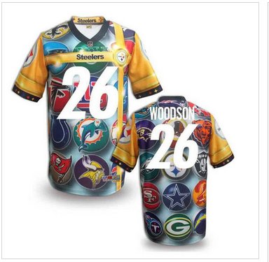 Pittsburgh Steelers #26 WOODSON Men's Stitched NFL Elite Fanatical Version Jersey (8) Pittsburgh Steelers #26 WOODSON Men's Stitched NFL Elite Fanatical Version Jersey (8)