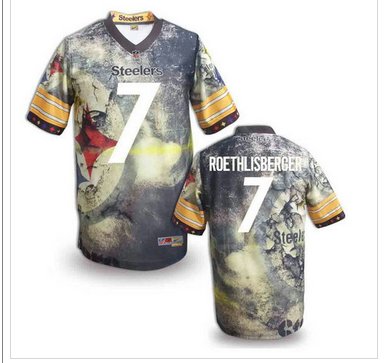 Pittsburgh Steelers #7 ROETHLISBERGER Men's Stitched NFL Elite Fanatical Version Jersey (9)