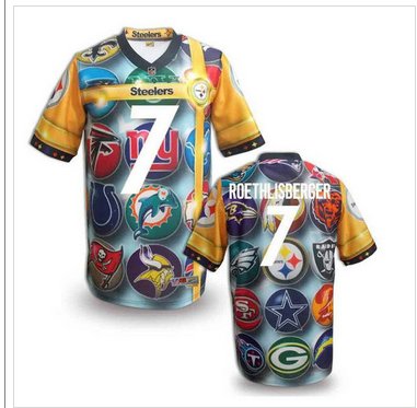 Pittsburgh Steelers #7 ROETHLISBERGER Men's Stitched NFL Elite Fanatical Version Jersey (8)