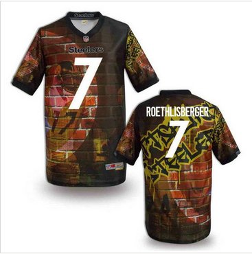 Pittsburgh Steelers #7 ROETHLISBERGER Men's Stitched NFL Elite Fanatical Version Jersey (4)