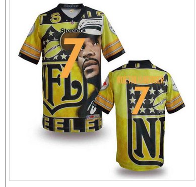 Pittsburgh Steelers #7 ROETHLISBERGER Men's Stitched NFL Elite Fanatical Version Jersey (3)