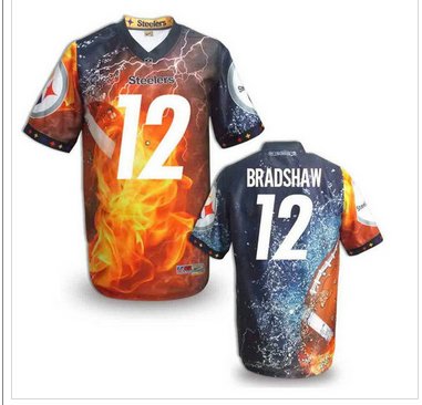 Pittsburgh Steelers #12 BRADSHAW Men's Stitched NFL Elite Fanatical Version Jersey (10)