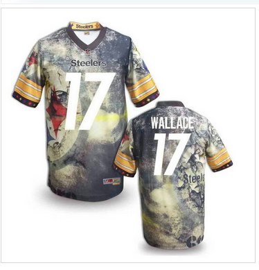 Pittsburgh Steelers #17 WALLACE Men's Stitched NFL Elite Fanatical Version Jersey (9) Pittsburgh Steelers #17 WALLACE Men's Stitched NFL Elite Fanatical Version Jersey (9)