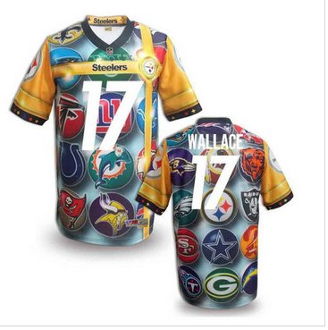 Pittsburgh Steelers #17 WALLACE Men's Stitched NFL Elite Fanatical Version Jersey (8) Pittsburgh Steelers #17 WALLACE Men's Stitched NFL Elite Fanatical Version Jersey (8)