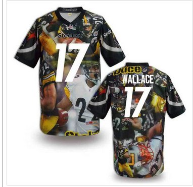 Pittsburgh Steelers #17 WALLACE Men's Stitched NFL Elite Fanatical Version Jersey (7) Pittsburgh Steelers #17 WALLACE Men's Stitched NFL Elite Fanatical Version Jersey (7)