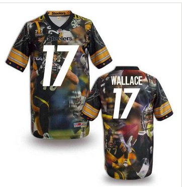 Pittsburgh Steelers #17 WALLACE Men's Stitched NFL Elite Fanatical Version Jersey (5)