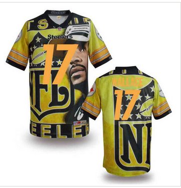 Pittsburgh Steelers #17 WALLACE Men's Stitched NFL Elite Fanatical Version Jersey (3)