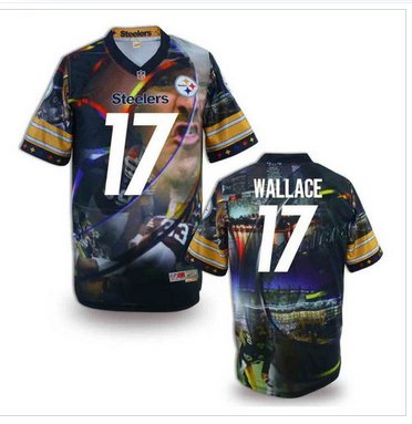 Pittsburgh Steelers #17 WALLACE Men's Stitched NFL Elite Fanatical Version Jersey (2)