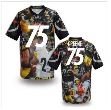 Pittsburgh Steelers #75 GREENE Men's Stitched NFL Elite Fanatical Version Jersey (7) Pittsburgh Steelers #75 GREENE Men's Stitched NFL Elite Fanatical Version Jersey (7)