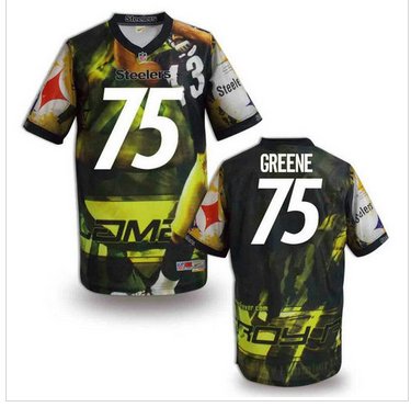 Pittsburgh Steelers #75 GREENE Men's Stitched NFL Elite Fanatical Version Jersey (6)