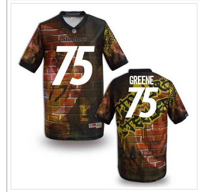 Pittsburgh Steelers #75 GREENE Men's Stitched NFL Elite Fanatical Version Jersey (4)