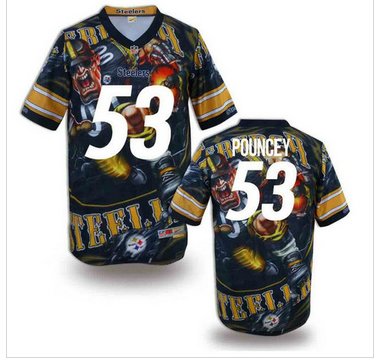 Pittsburgh Steelers #53 POUNCEY Men's Stitched NFL Elite Fanatical Version Jersey (2