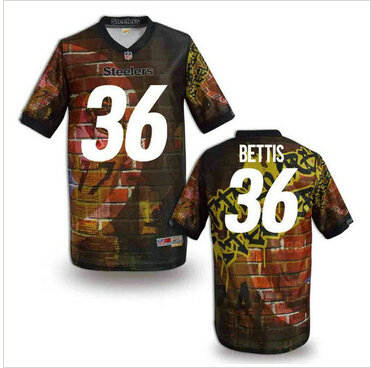 Pittsburgh Steelers #36 BETTIS Men's Stitched NFL Elite Fanatical Version Jersey (4)