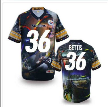 Pittsburgh Steelers #36 BETTIS Men's Stitched NFL Elite Fanatical Version Jersey (2)