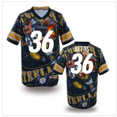 Pittsburgh Steelers #36 BETTIS Men's Stitched NFL Elite Fanatical Version Jersey (1)