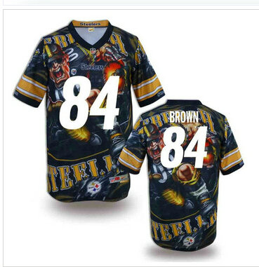 Pittsburgh Steelers #84 BROWN Men's Stitched NFL Elite Fanatical Version Jersey (1) Pittsburgh Steelers #84 BROWN Men's Stitched NFL Elite Fanatical Version Jersey (1)