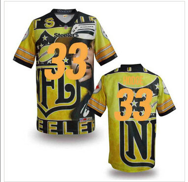 Pittsburgh Steelers #33 HODGE Men's Stitched NFL Elite Fanatical Version Jersey (3)