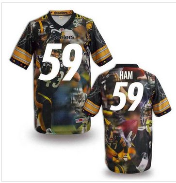 Pittsburgh Steelers #59 HAM Men's Stitched NFL Elite Fanatical Version Jersey (5)