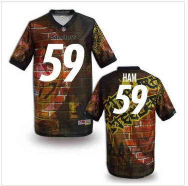 Pittsburgh Steelers #59 HAM Men's Stitched NFL Elite Fanatical Version Jersey (4) Pittsburgh Steelers #59 HAM Men's Stitched NFL Elite Fanatical Version Jersey (4)