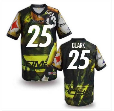 Pittsburgh Steelers #25 CLARK Men's Stitched NFL Elite Fanatical Version Jersey (6)