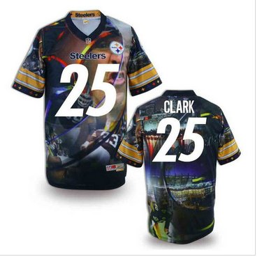 Pittsburgh Steelers #25 CLARK Men's Stitched NFL Elite Fanatical Version Jersey (2) Pittsburgh Steelers #25 CLARK Men's Stitched NFL Elite Fanatical Version Jersey (2)