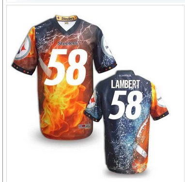 Pittsburgh Steelers #58 LAMBERT Men's Stitched NFL Elite Fanatical Version Jersey (10)