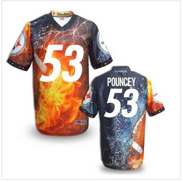 Pittsburgh Steelers #53 POUNCEY Men's Stitched NFL Elite Fanatical Version Jersey (10)