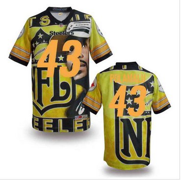 Pittsburgh Steelers #43 POLAMALU Men's Stitched NFL Elite Fanatical Version Jersey (3)