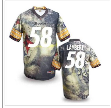 Pittsburgh Steelers #58 LAMBERT Men's Stitched NFL Elite Fanatical Version Jersey (9)