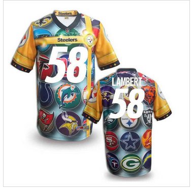Pittsburgh Steelers #58 LAMBERT Men's Stitched NFL Elite Fanatical Version Jersey (8)