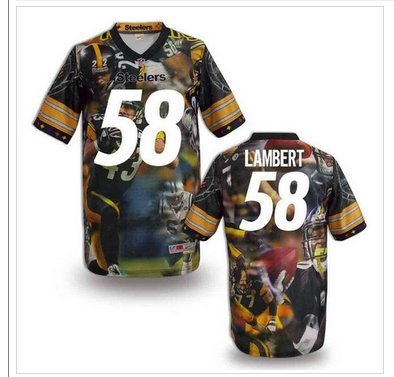 Pittsburgh Steelers #58 LAMBERT Men's Stitched NFL Elite Fanatical Version Jersey (5) Pittsburgh Steelers #58 LAMBERT Men's Stitched NFL Elite Fanatical Version Jersey (5)